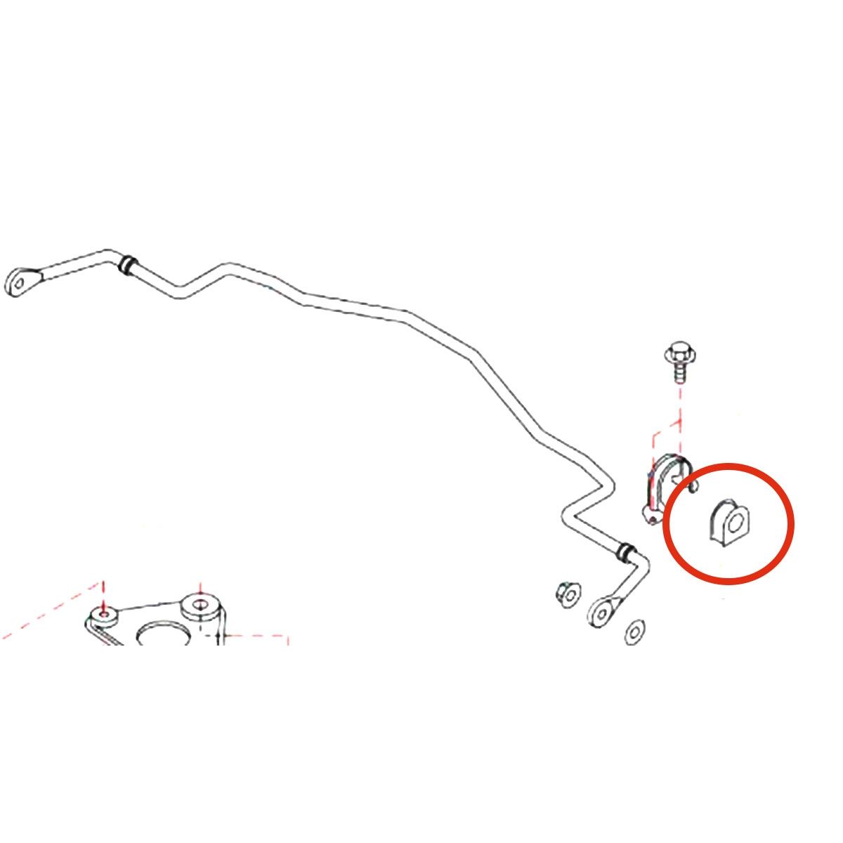 NISSAN - Buje De Barra Estabilizadora Nissan X-trail T30 Original