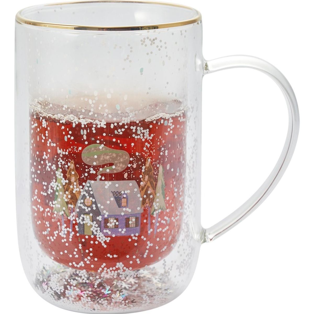ADAGIO TEAS - Adagio Teas Mug Bhoro Doble Vidrio Christmas Cabin 470 Ml