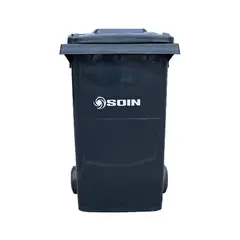 GENERICO - CONTENEDOR DE RESIDUOS PLASTICO CON RUEDAS GRIS 360 LTS.