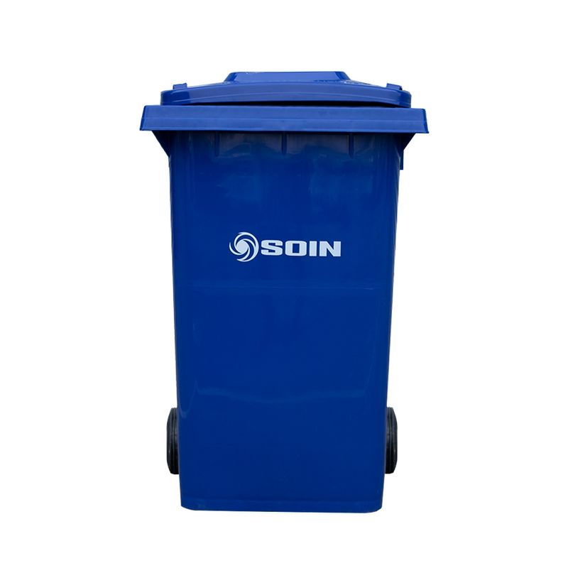 GENERICO - CONTENEDOR DE RESIDUOS PLASTICO CON RUEDAS AZUL 360 LTS.