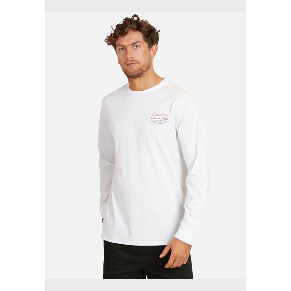 MAUI AND SONS - Polera Surf Badge Hombre Blanco Maui And Sons