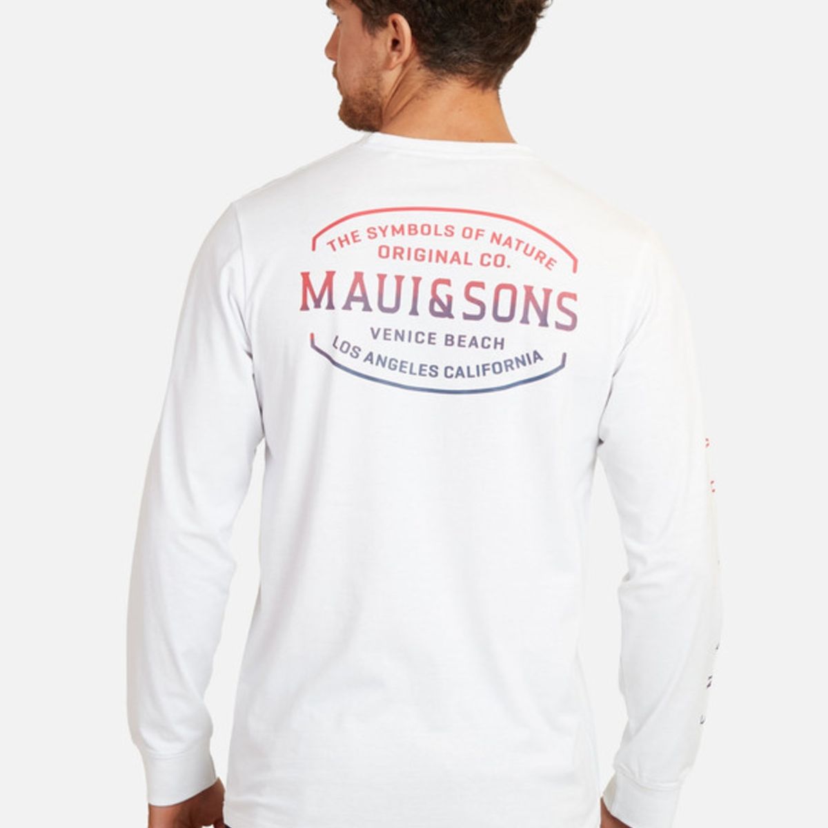 MAUI AND SONS - Polera Surf Badge Hombre Blanco Maui And Sons