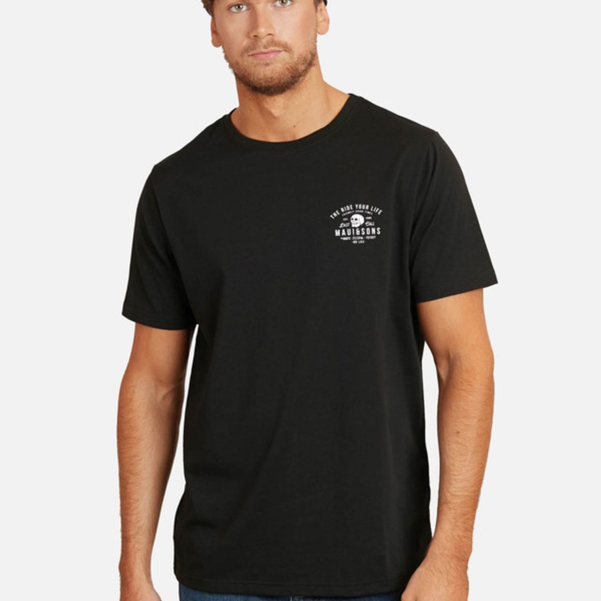 MAUI AND SONS - Polera Good Times Ss Tee Hombre Negro Maui And Sons