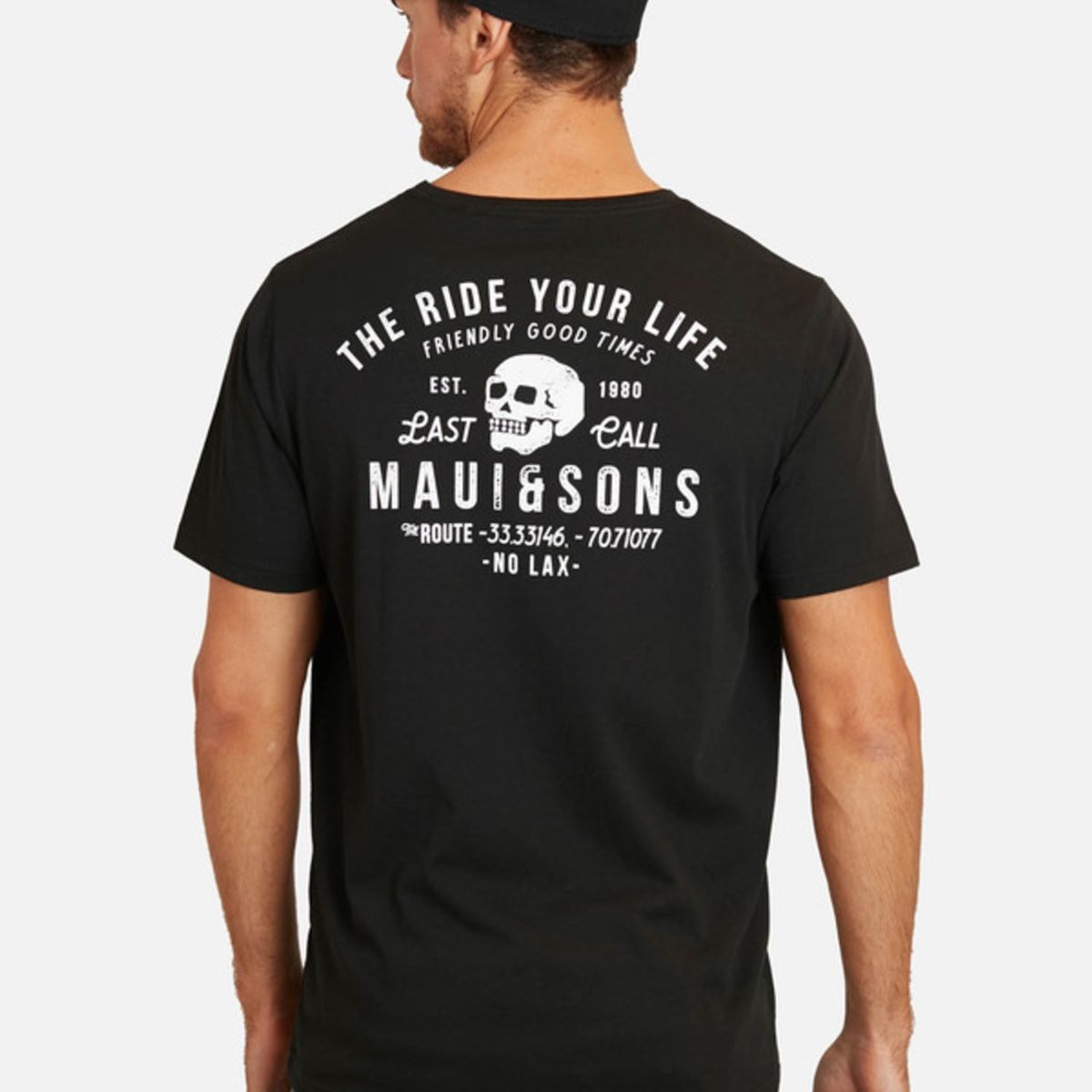 MAUI AND SONS - Polera Good Times Ss Tee Hombre Negro Maui And Sons