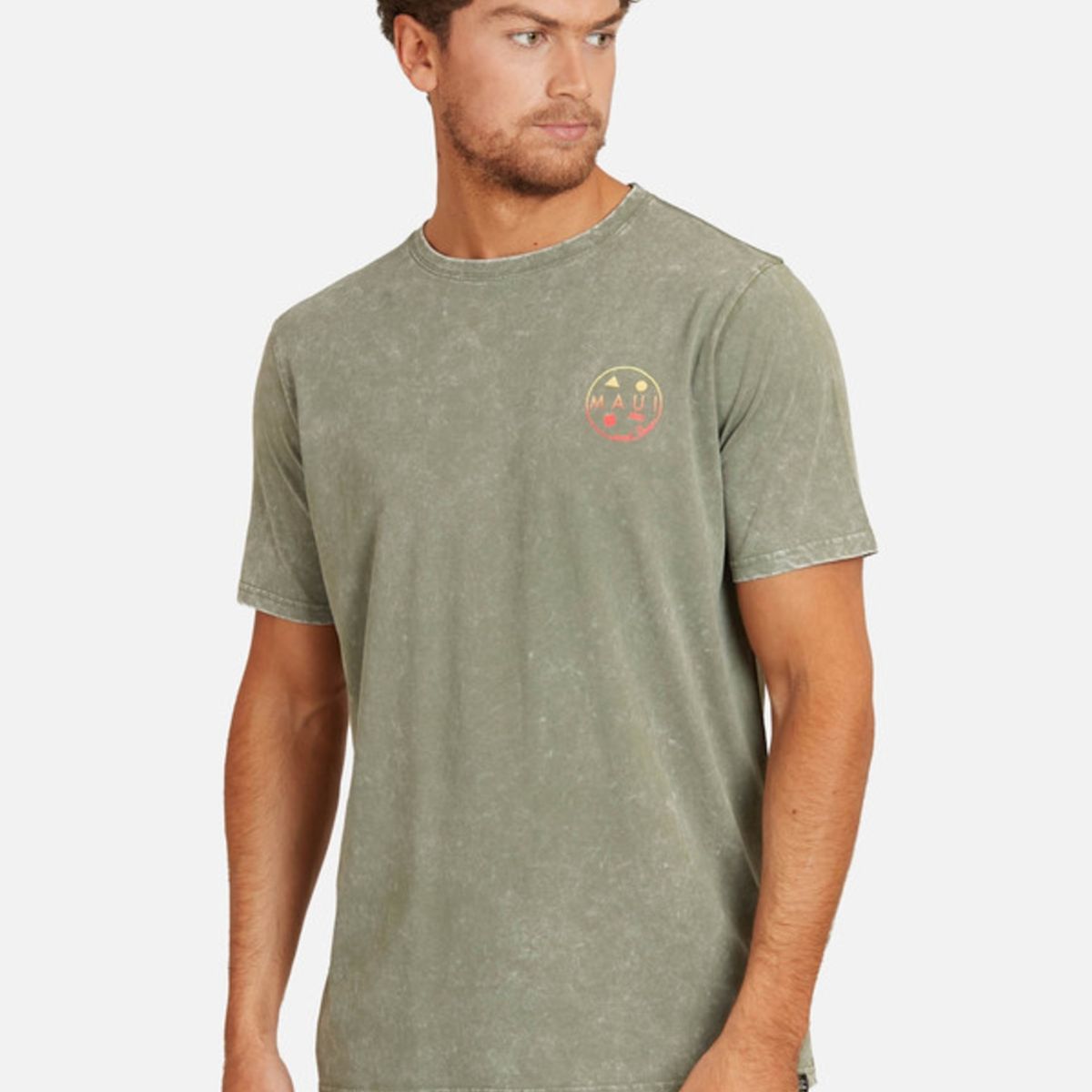 MAUI AND SONS - Polera Circle Maui Tee Hombre Verde Maui And Sons