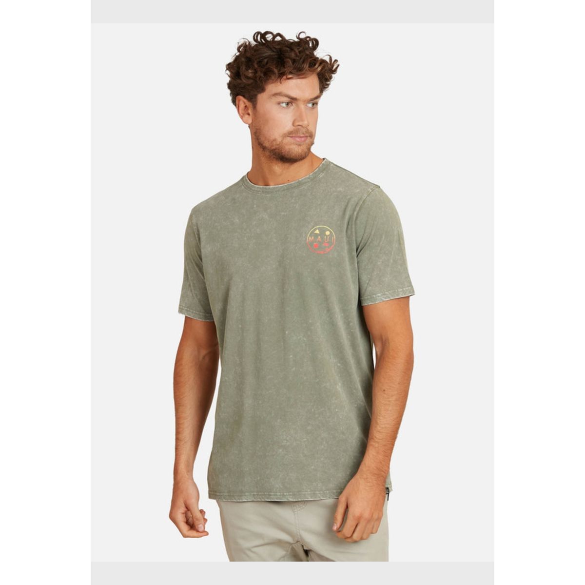 MAUI AND SONS - Polera Circle Maui Tee Hombre Verde Maui And Sons