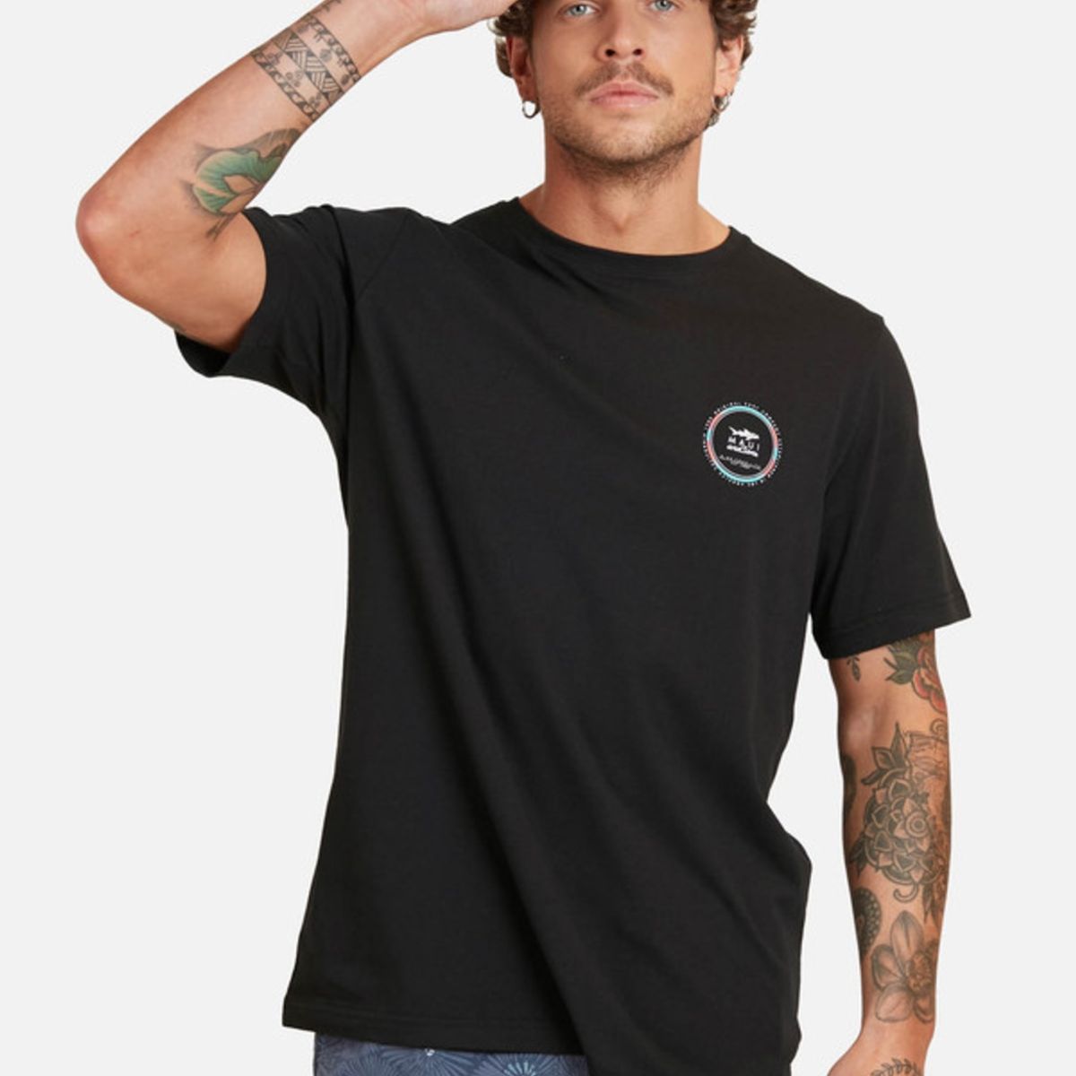 MAUI AND SONS - Polera Cyber Maui Hombre Negro Maui And Sons