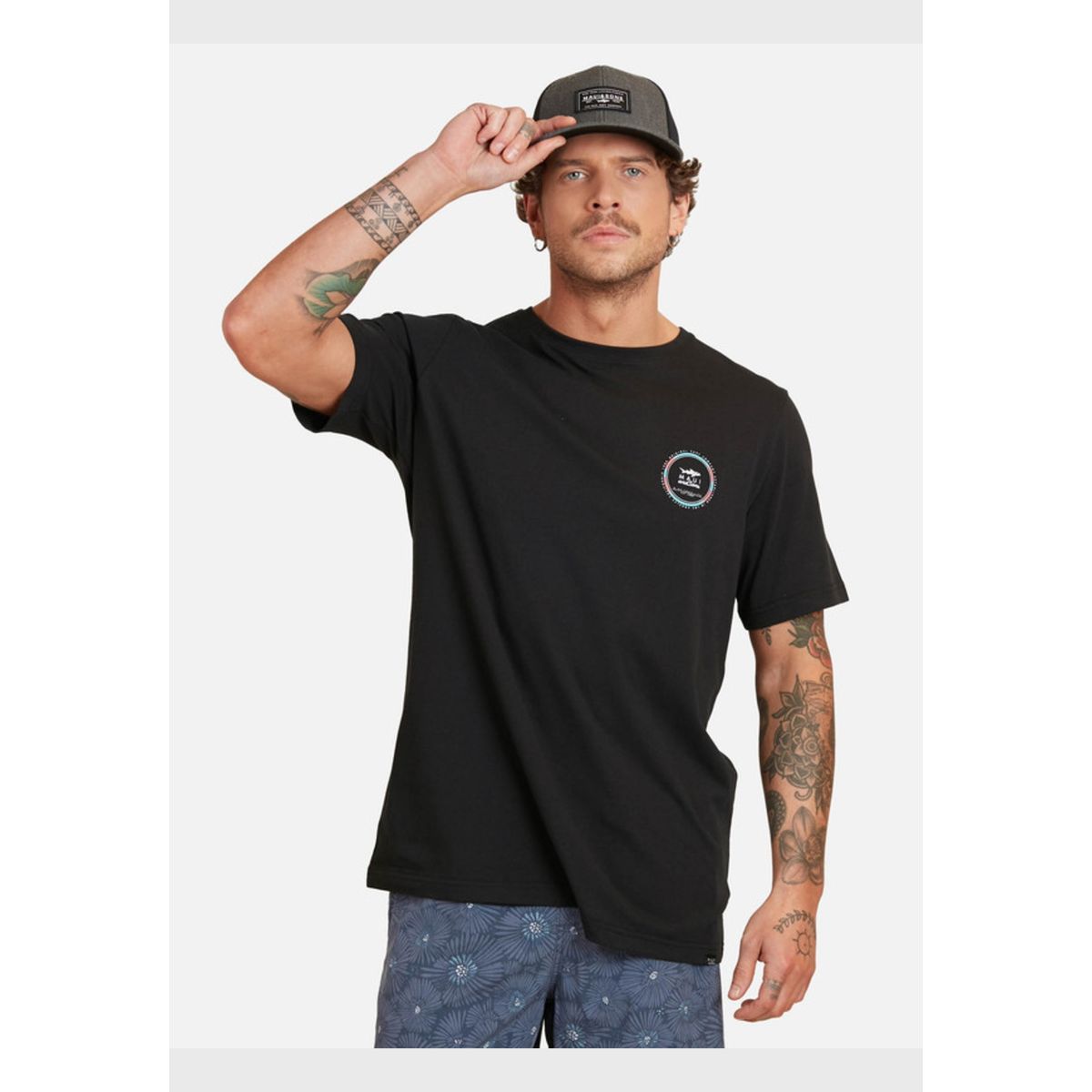 MAUI AND SONS - Polera Cyber Maui Hombre Negro Maui And Sons