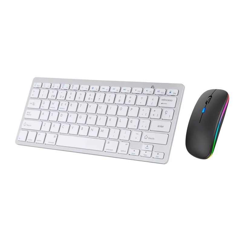 GENERICO - Kit Mouse Y Teclado Bluetooth Inalámbrico Español Recargable
