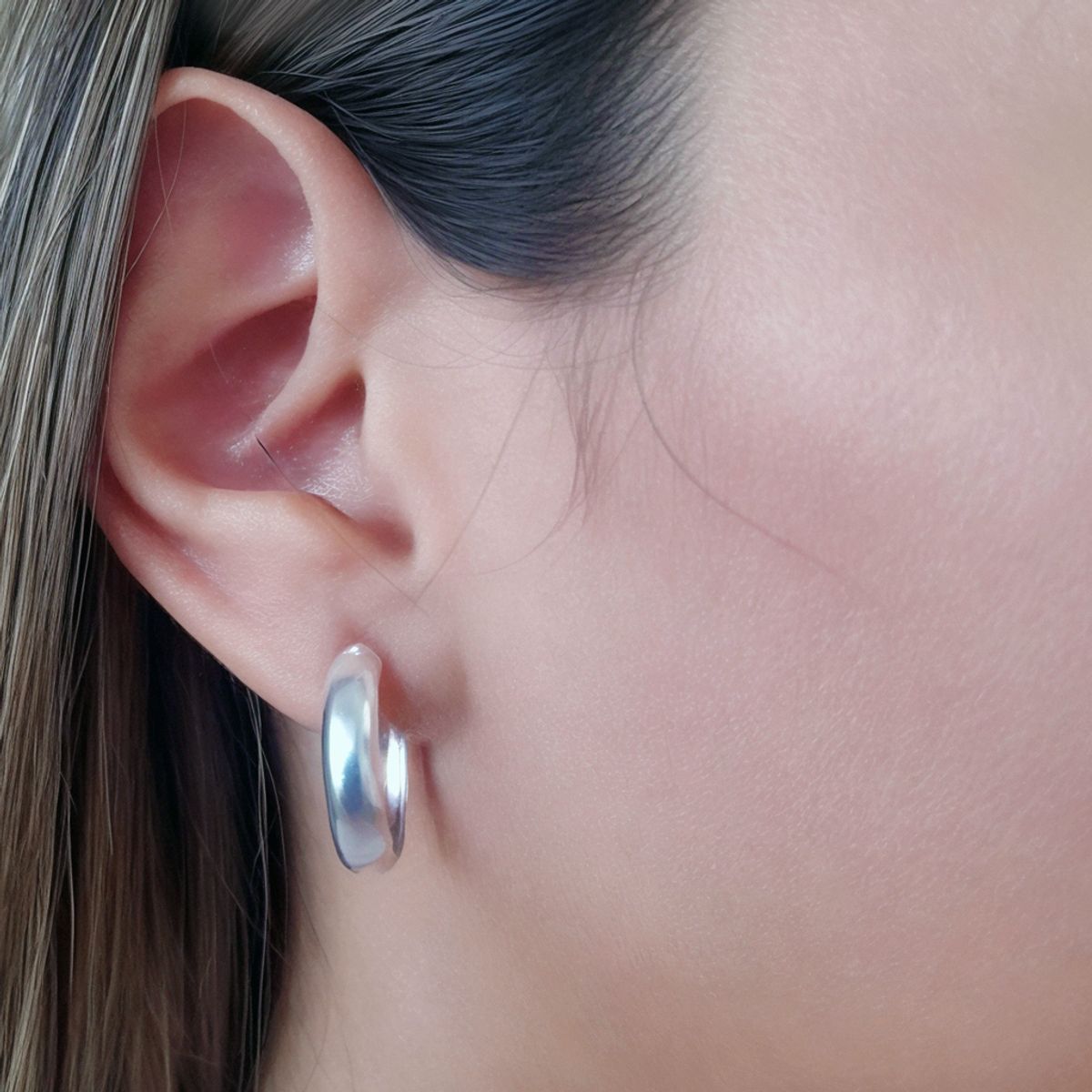 COGGIOLA - Aros Argolla Bote 19mm Plata Fina 925