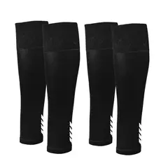 FITNICS - Medias Futbol Deportivas Sin Pie Pantorrillera Set 2 - Negro