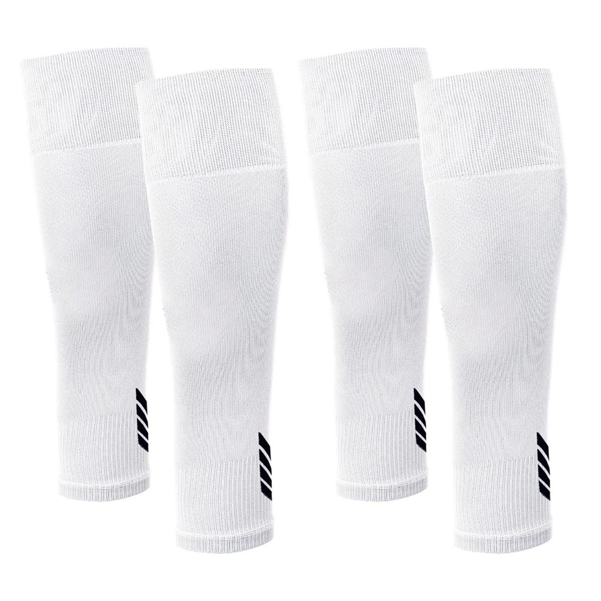 FITNICS - Medias Futbol Deportivas Sin Pie Pantorrillera Fitnics Set 2 - Blanco