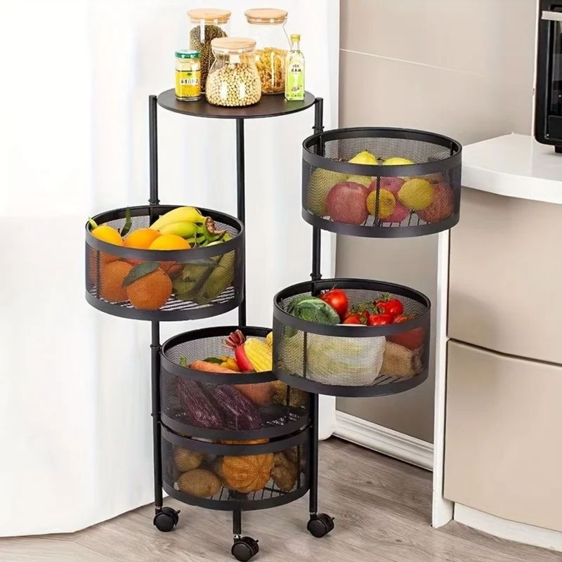 SANTU HOME & DECO - Organizador Carro Repisas Giratorias Multiuso 5 Niveles