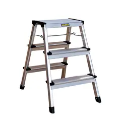 MAGNA - TABURETE PLEGABLE 3 PELDAÑOS ALUMINIO 150 KG.