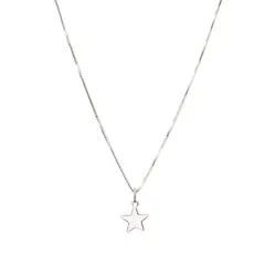 ANDREA - Collar Estrella Lisa Plata Fina 925