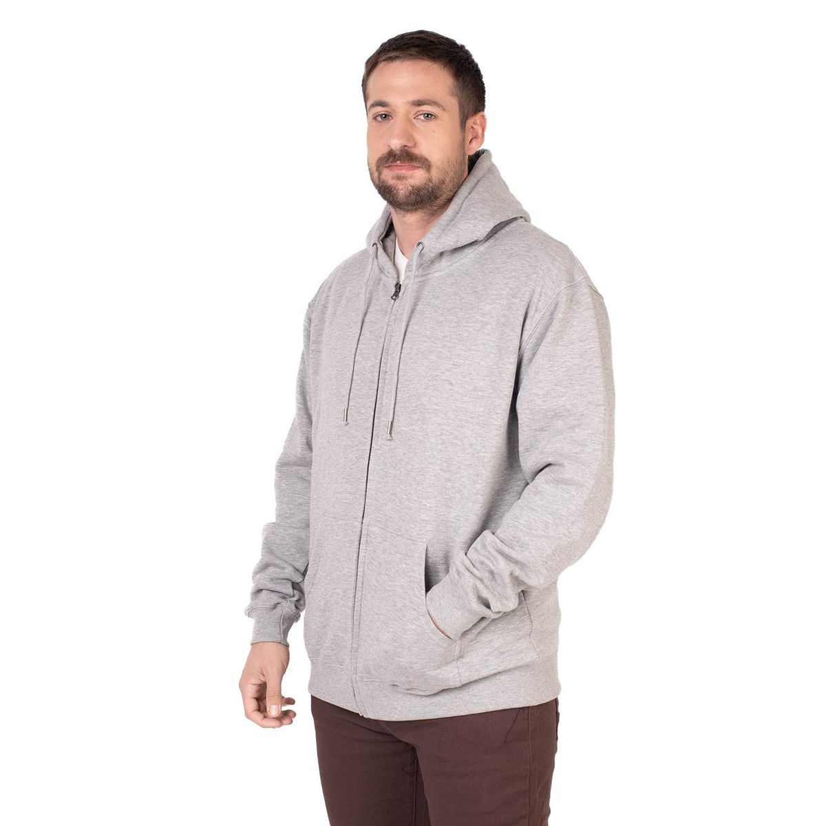 LENGA - Polerón Hombre Lenga con Capucha y Cierre Metal Lingue Sustentable