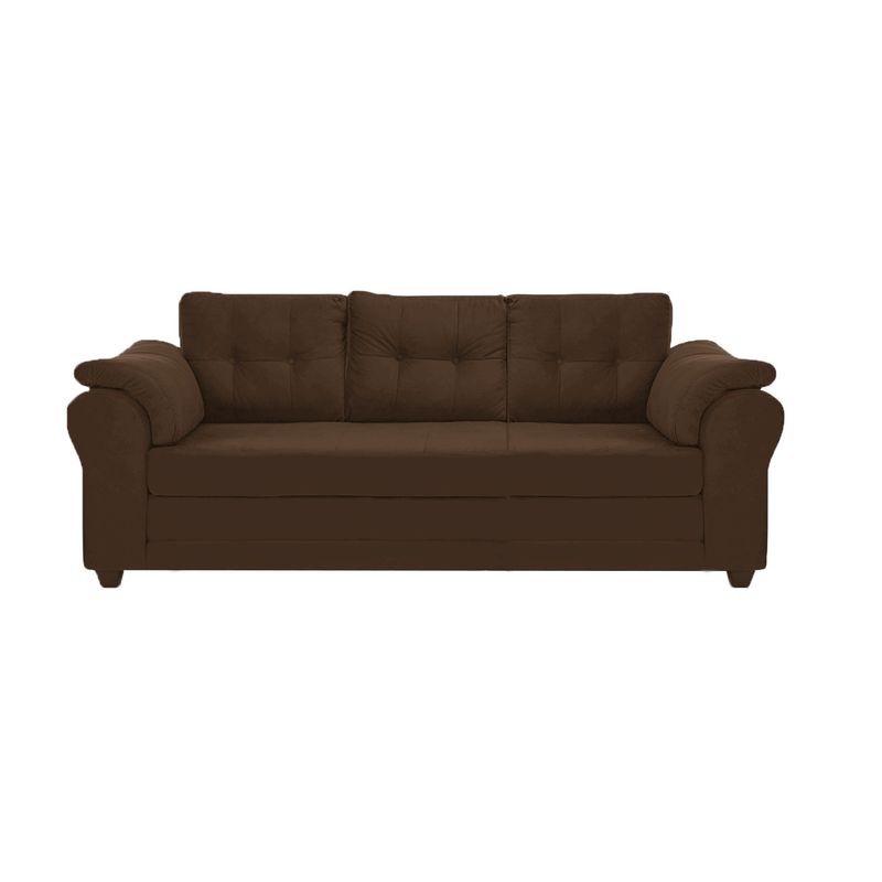 MUEBLES MPR - Sofá Seccional Mercury Felpa Café