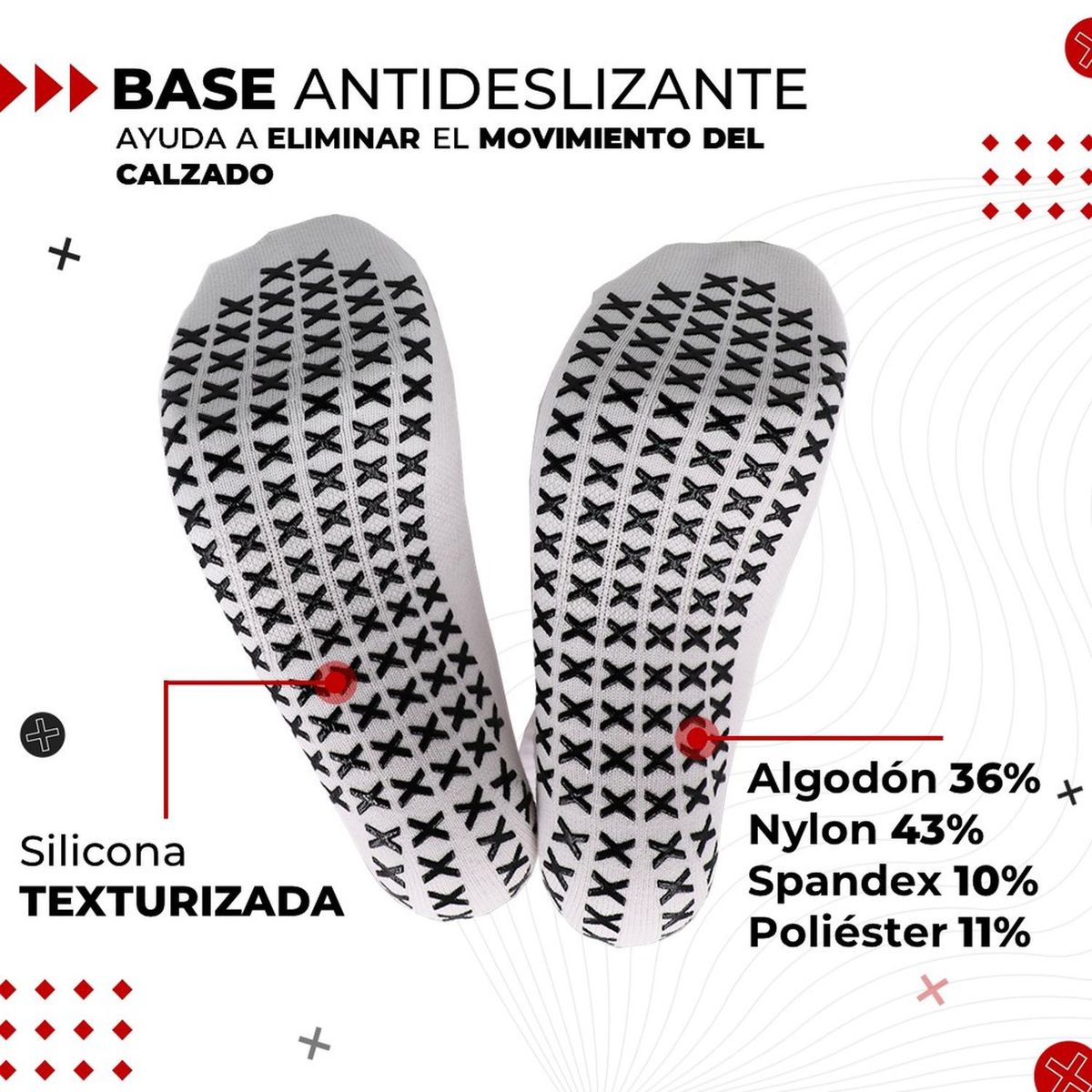 FITNICS - Medias Futbol Niños Antideslizantes Set 2 + Pantorrillera - Blanco