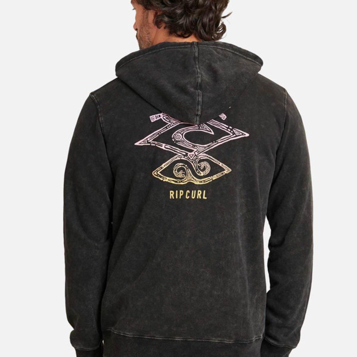 RIP CURL - Poleron Fullzipper Maestro Fz Acid Wash Negro Hombre Ripcurl
