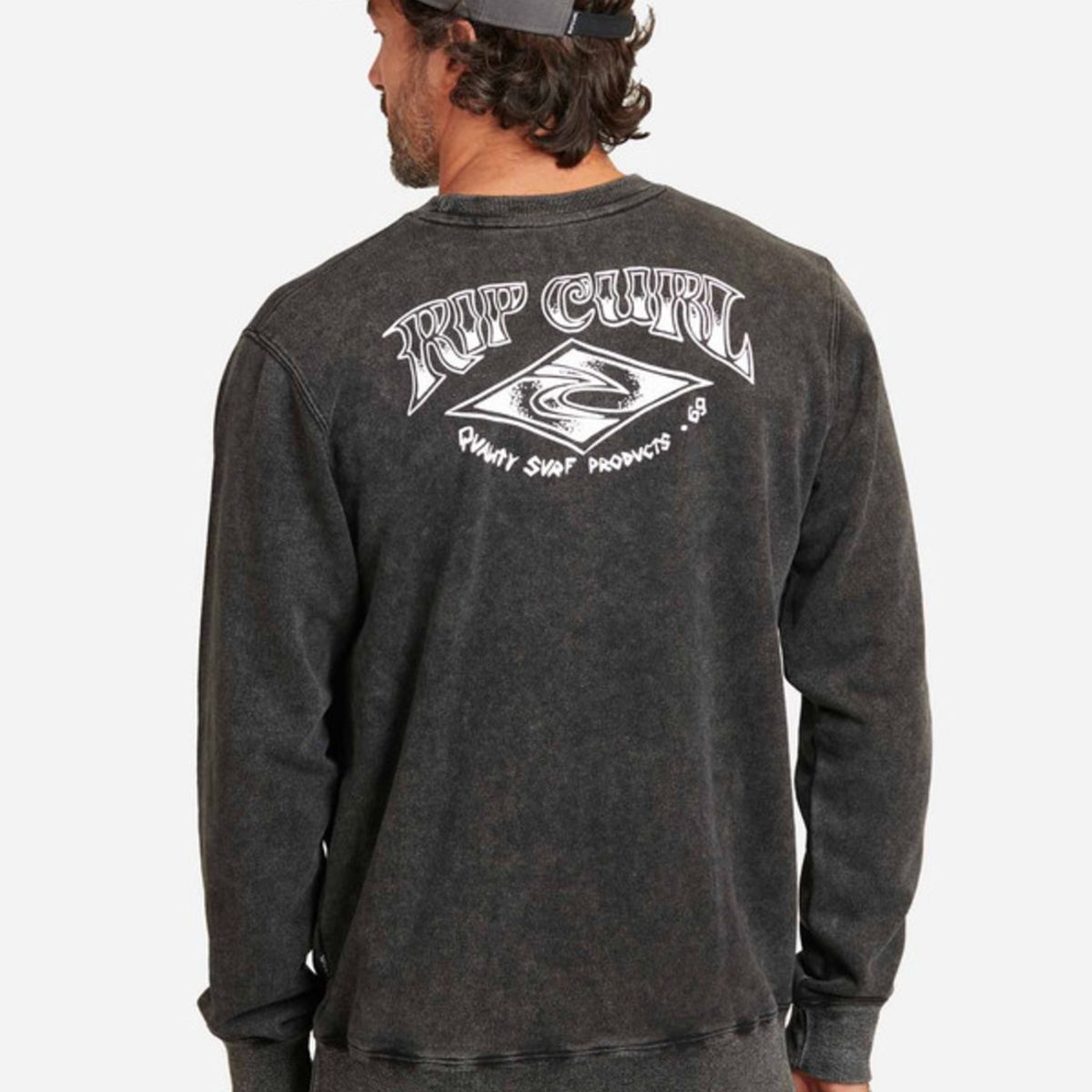 RIP CURL - Poleron Cr Archive Acid Wash Negro Hombre Ripcurl
