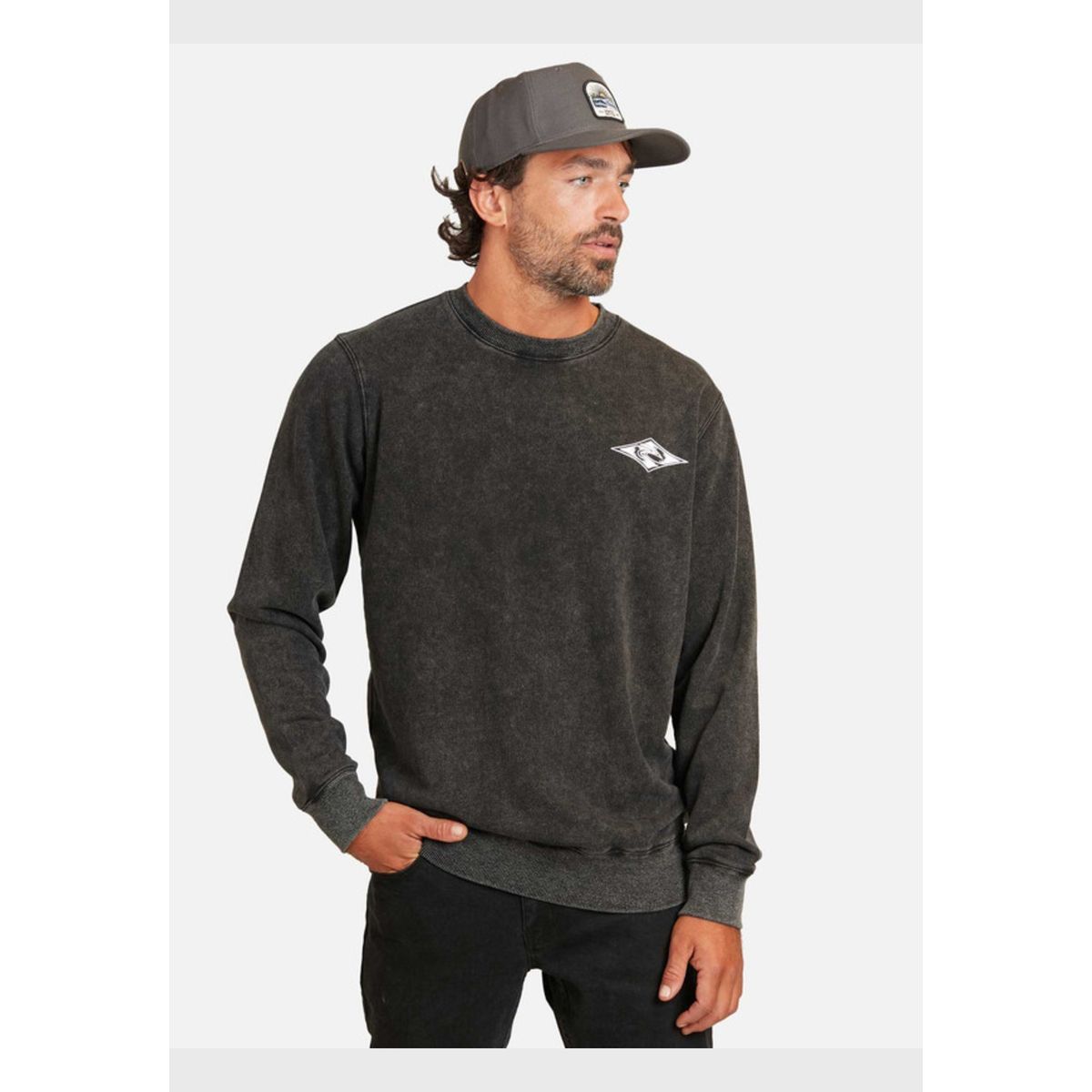 RIP CURL - Poleron Cr Archive Acid Wash Negro Hombre Ripcurl