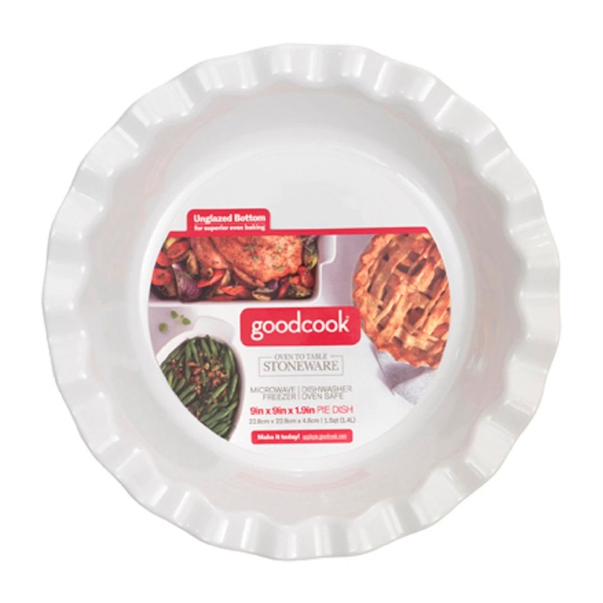 GENERICO - ASADERA RENDONDA PIE CERAMICA 22CM GOODCOOK