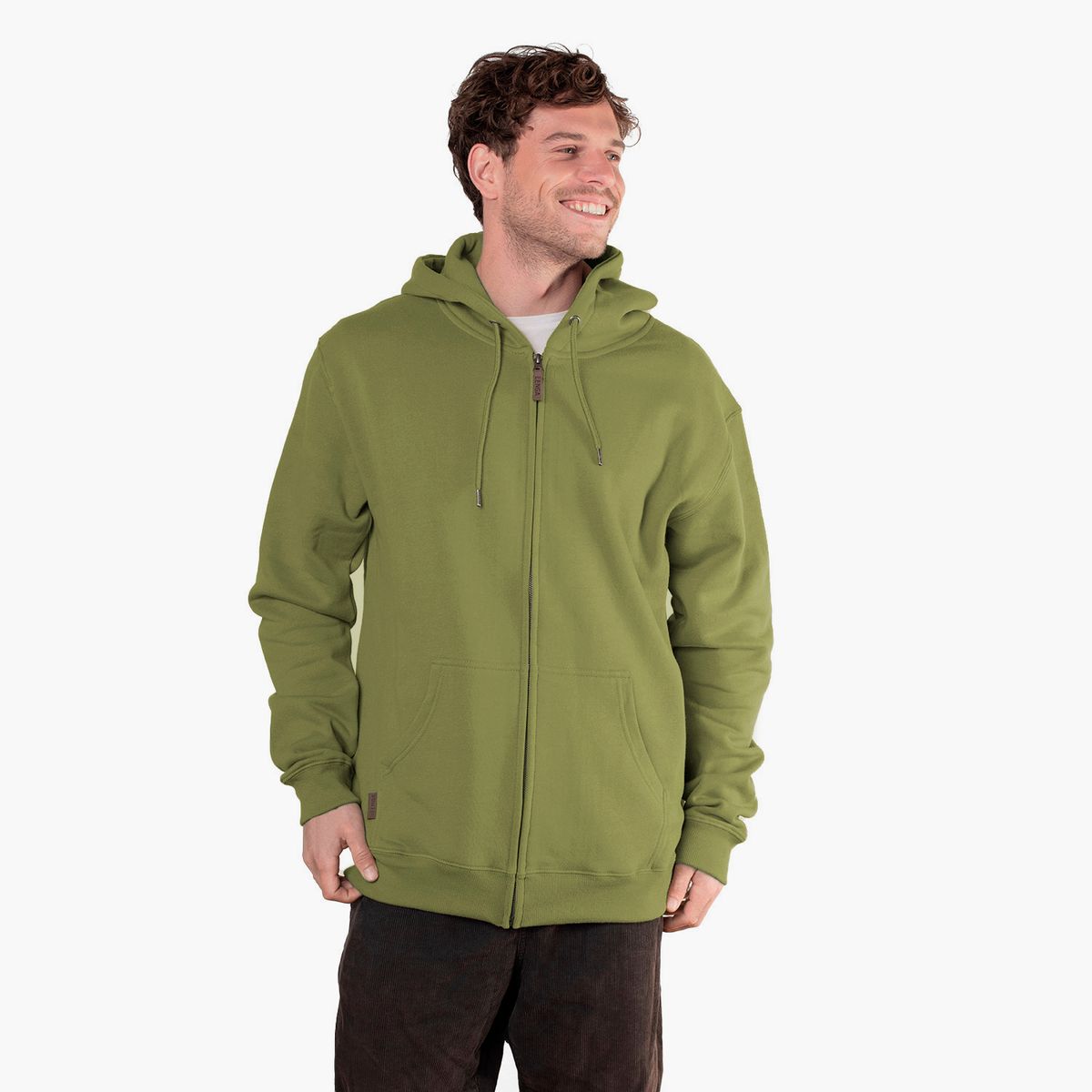 LENGA - Polerón Hombre Lenga con Capucha y Cierre Metal Lingue Sustentable