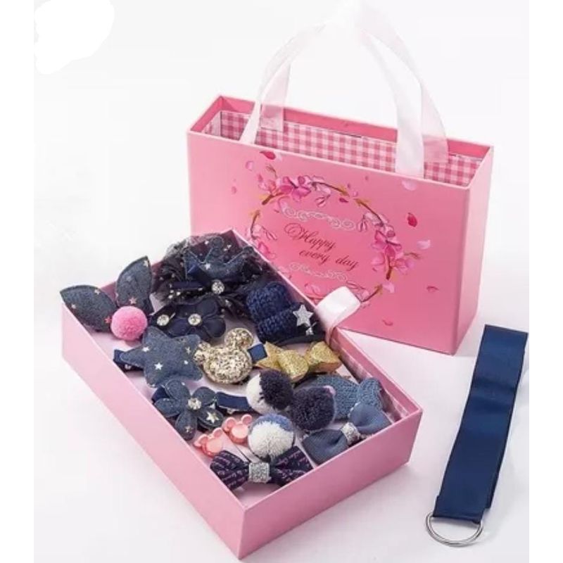 GENERICO - 18 Accesorios Para Pelo Niña Y Bebé Pasador Moño Color Azul