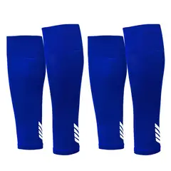 FITNICS - Medias Futbol Deportivas Sin Pie Pantorrillera Set 2 - Azul