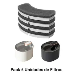 GENERICO - Pack 6 Filtros para Fuente De Agua para Gatos.