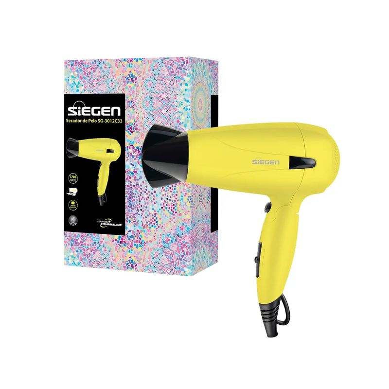 SIEGEN - Secador de pelo Siegen SG3012C33 2 Velocidades 1700W