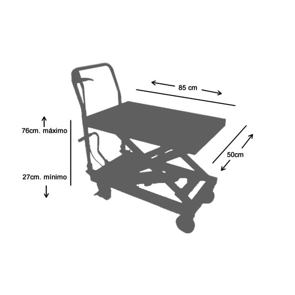 GENERICO - Mesa de levante hidráulica 300 KG Torin Profesional Certificada