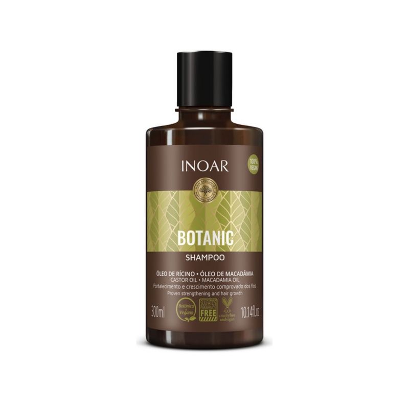 INOAR - Shampoo INOAR Botanic Óleo de Rícino 300 ml.