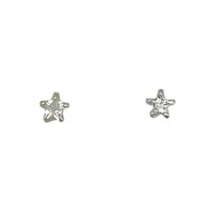 ANDREA COGGIOLA JOYAS - Aros Mini Estrella Circón Blanco 3mm Plata Fina 925