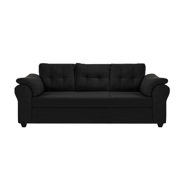 MUEBLES MPR - Sofá Mercury Felpa Negro