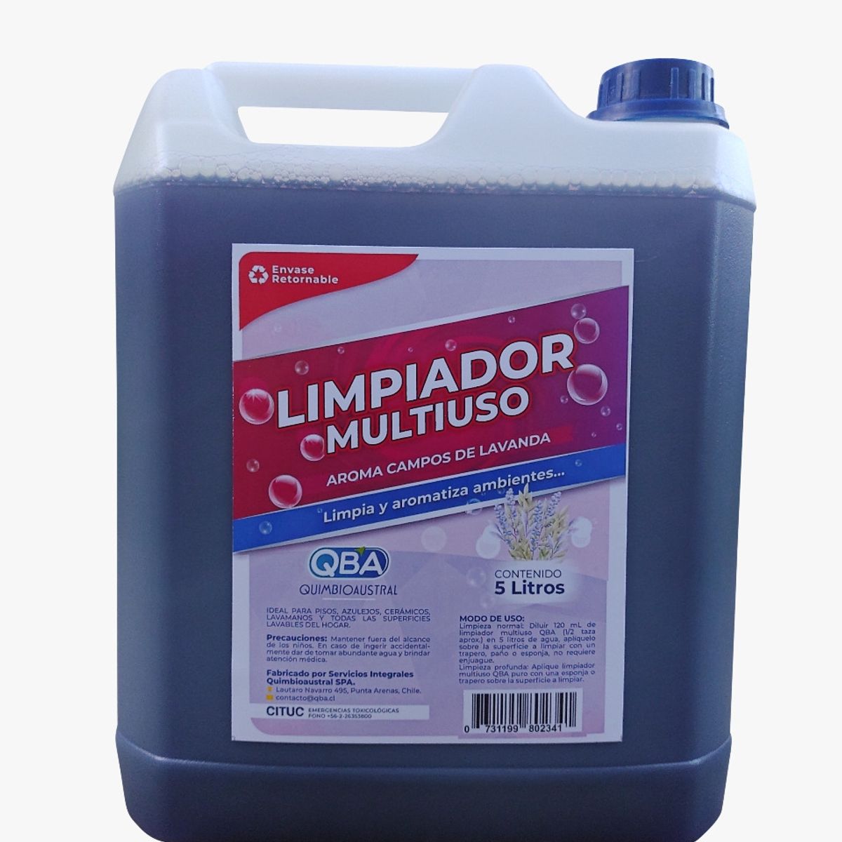 GENERICO - Limpiador líquido multiuso QBA 5 litros