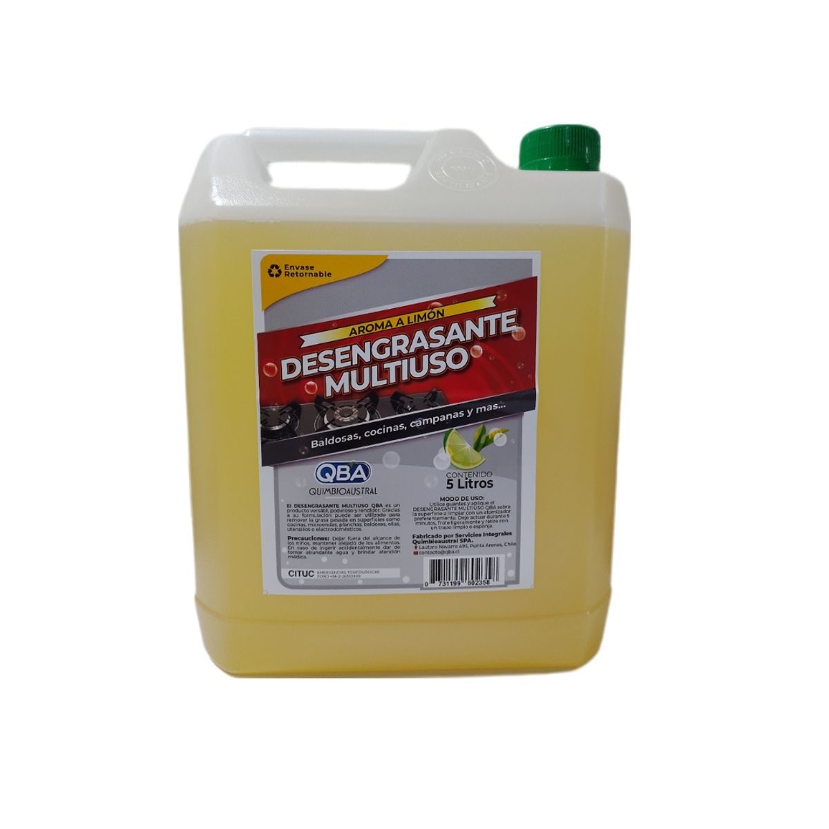 GENERICO - Desengrasante multiuso de 5 litros QBA