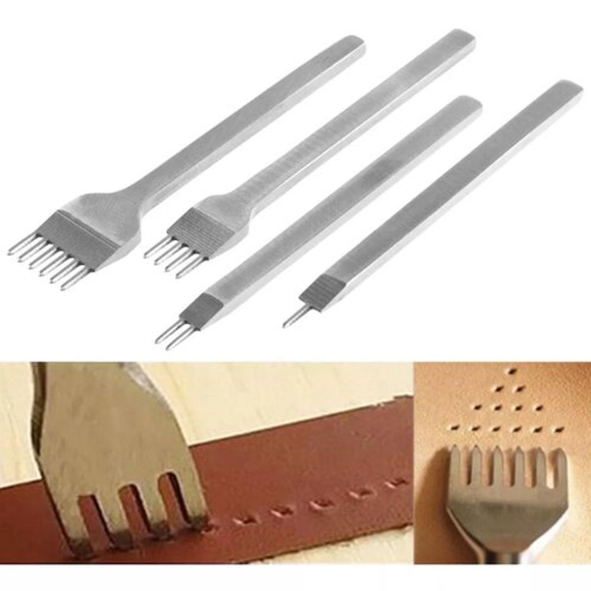 GENERICO - Set De Tenedores 5 Mm Cuero Talabarteria #1,#2,#4,#6