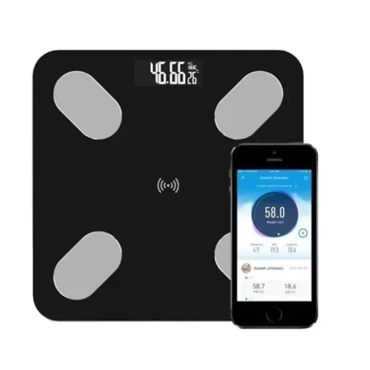 GENERICO - Pesa De Baño Digital Inteligente Bluetooth