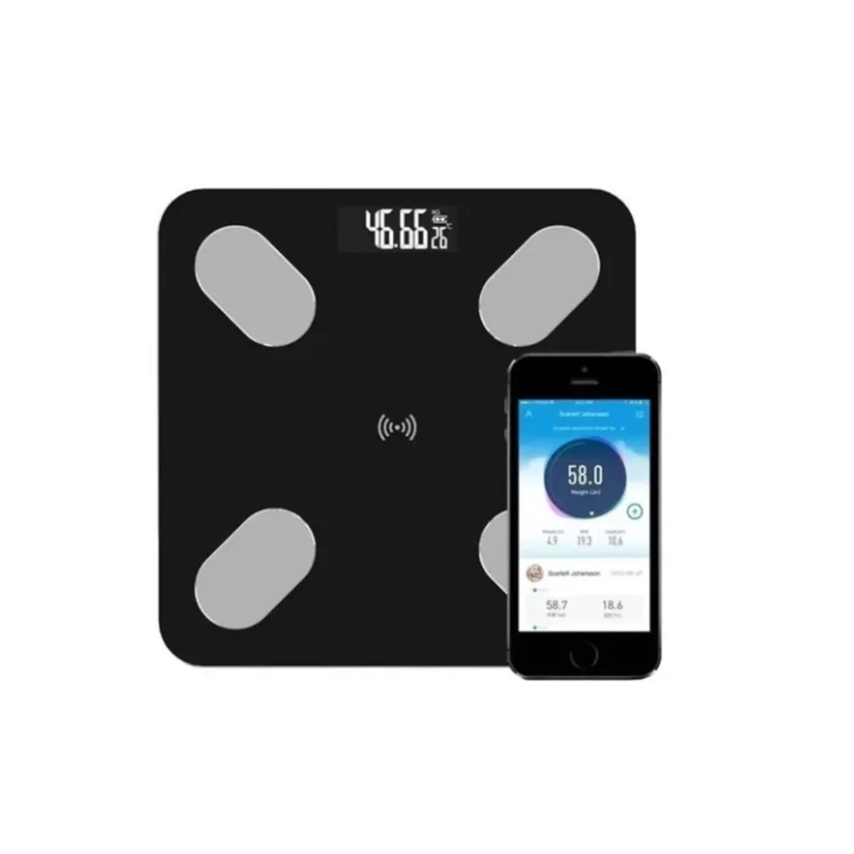 GENERICO - Pesa De Baño Digital Inteligente Bluetooth