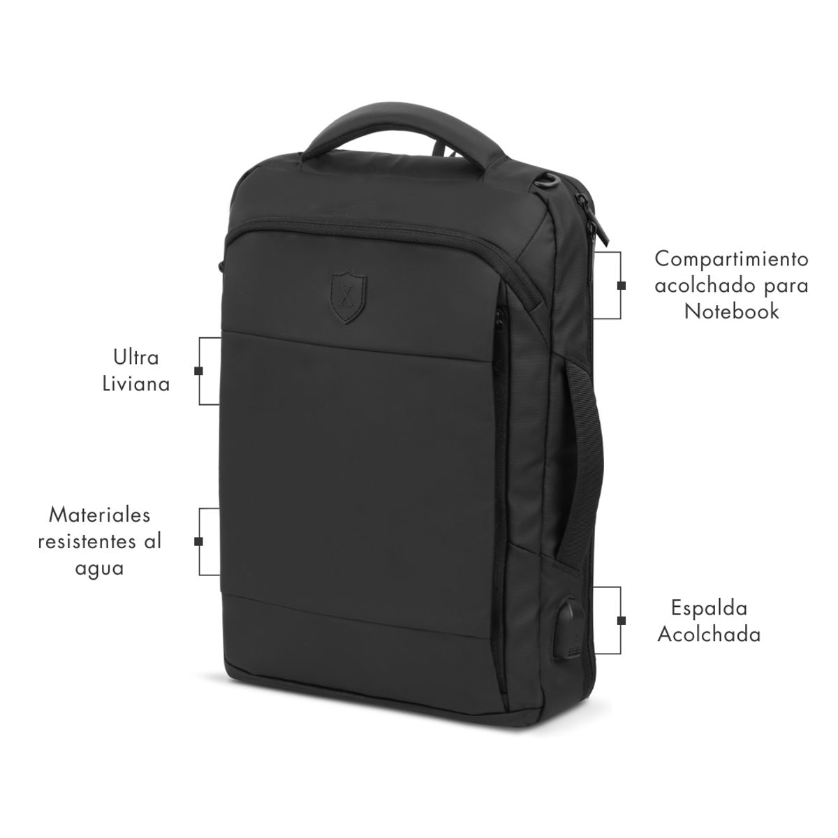 XCLUSIVE - Mochila de Hombre Oficina Ejecutiva - Xclusive Executive Backpack - Compacta Notebook 15.6