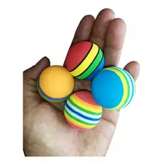 DEFENSOR FOREVER - Set De 4 Pelotas De Esponjas Coloridas Para Gatos, Mascotas