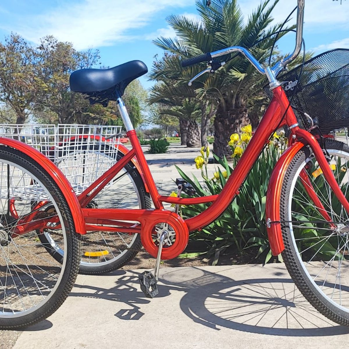 GENERICO - Bicicleta 3 Ruedas, Color Rojo, Aro 26, Acero Alto Carbono