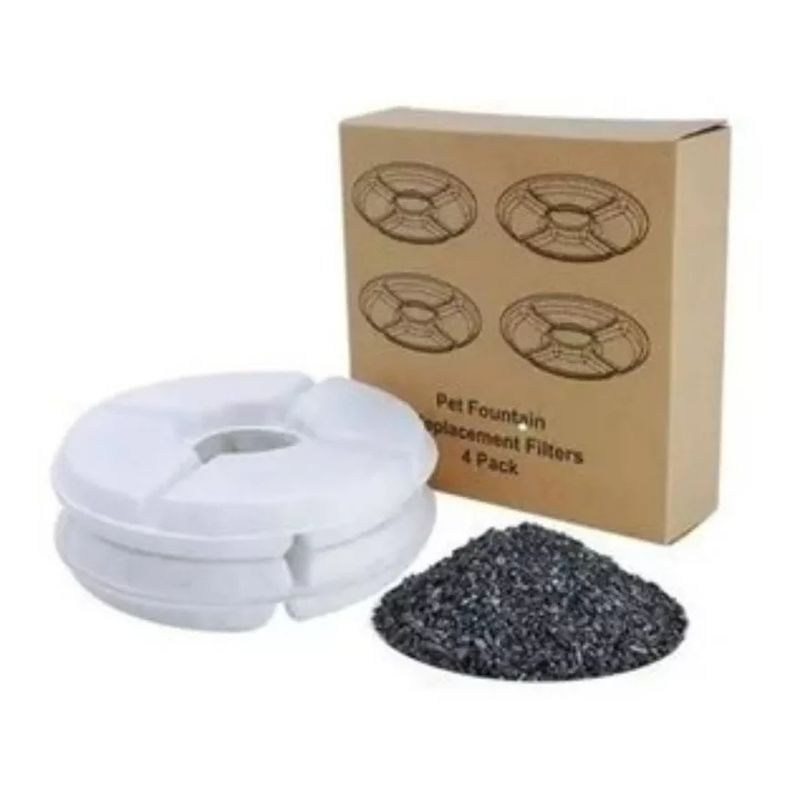 GENERICO - 4 Filtros De Agua Para Bebedero Eléctrico Gato Perro