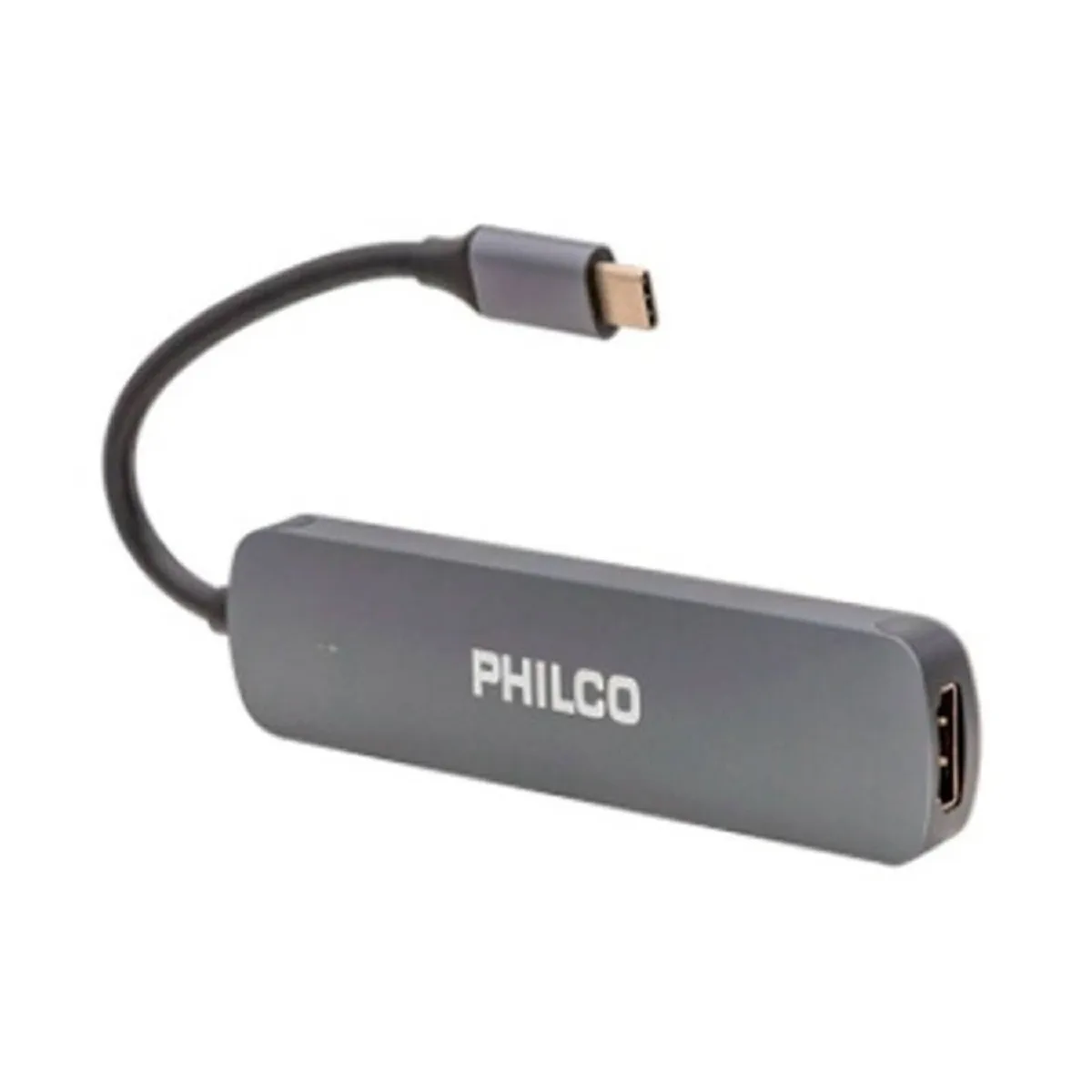 PHILCO - Adaptador Multipuerto Philco USB-C (HDMI, USB, SD/ MicroSD)	 PHILCO