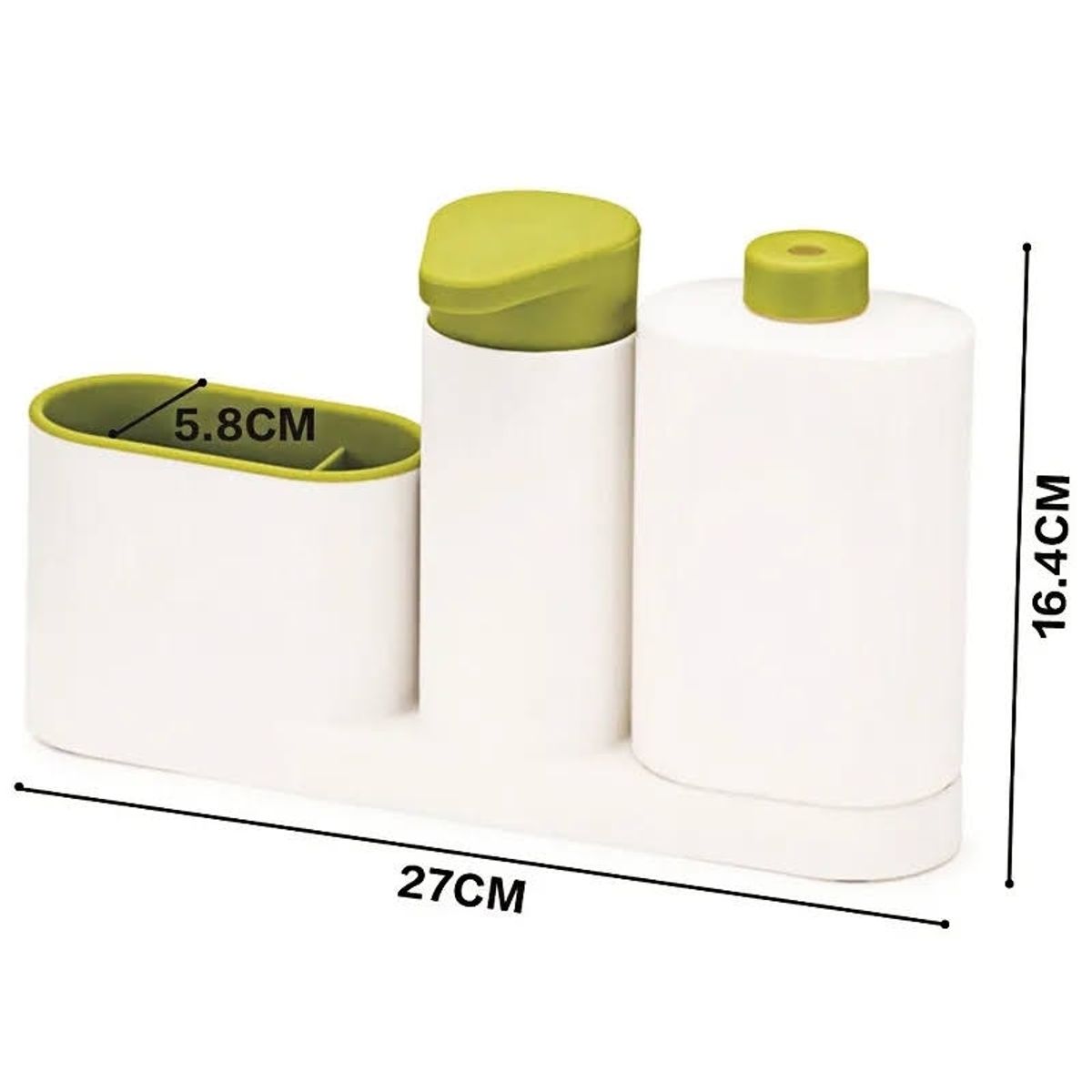 GENERICO - Organizador Dispensador Lavalozas Jabón Porta Esponja 3 En 1