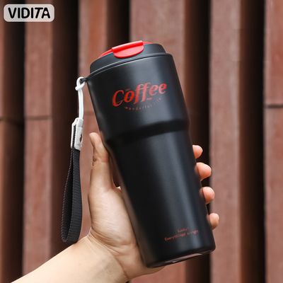 Imagen 2 del producto Mug Termo Botella Vaso Termico Cafe Acero Inoxidable 620ml Negro