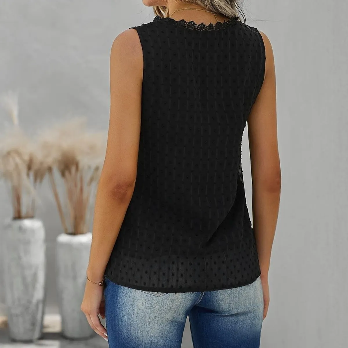 ARRAKASTA - Top de gasa escote V