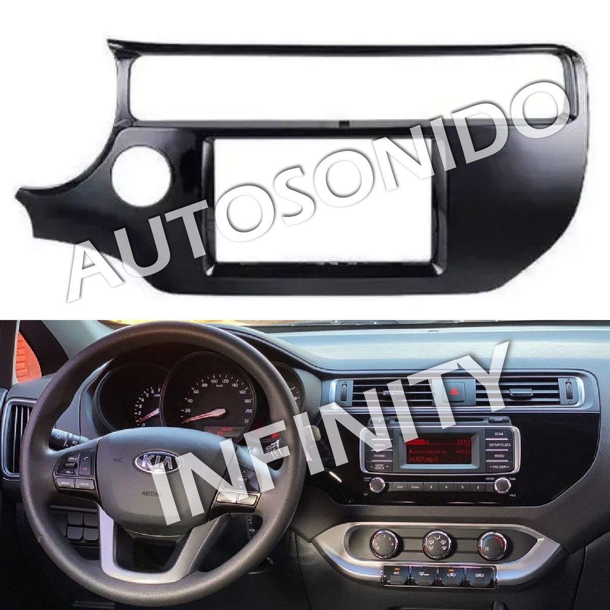 KIA - Adaptador Bisel Kia Rio 3 4 Y 5 Año 2015 Up 7 Pulgadas