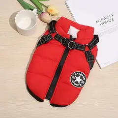GENERICO - Parka Chaqueta Impermeable Perro Talla M Rojo